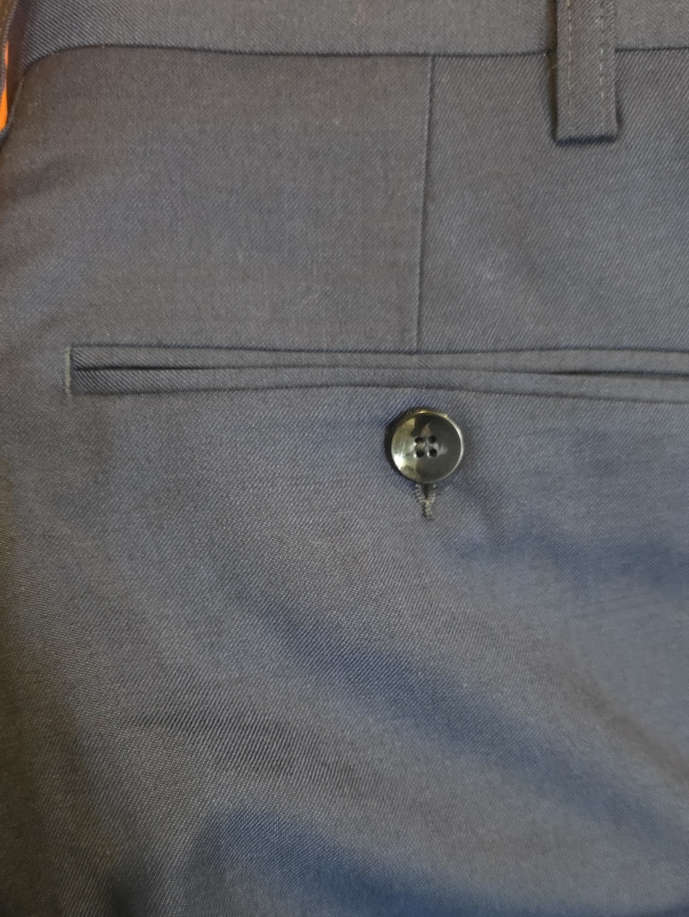 Ted Baker London Raiset Dress Pants Italian Fabric Navy Blue Men's 38L